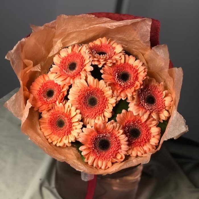 Букет «9 оранжевых гербер», фото 4